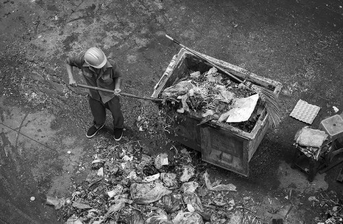 Hazardous waste collection site in Spitalfields