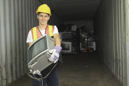 Community members participating in waste collection